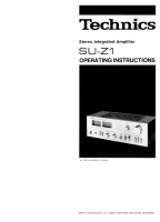 Technics - SUZ-1 - Owners manual 